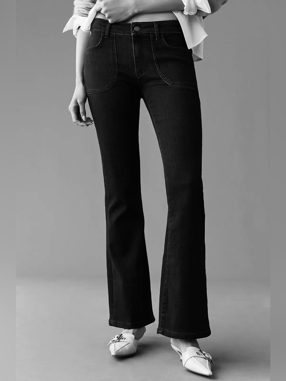 Pilcro The Low-Rise Icon Flare - Black